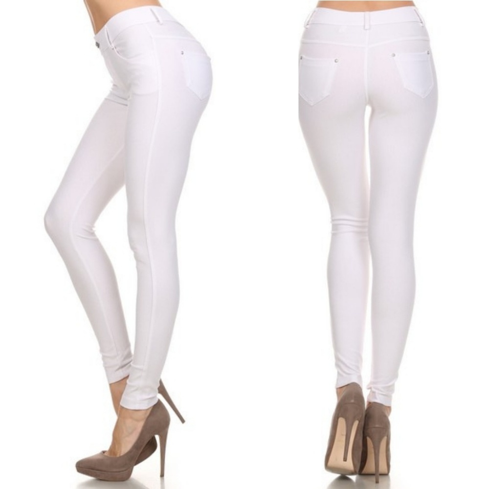 Stretchy Leggings Jeggings Skinny Pants Denim Blue - Picture 4 of 4